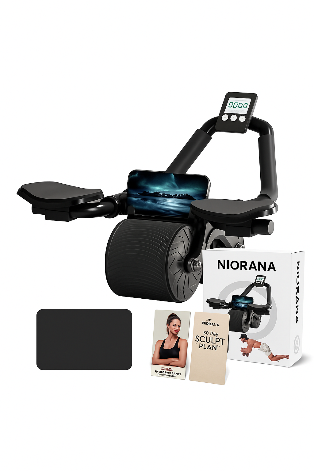Niorana 2-Wheel Ab Roller™ | Automatic Rebound