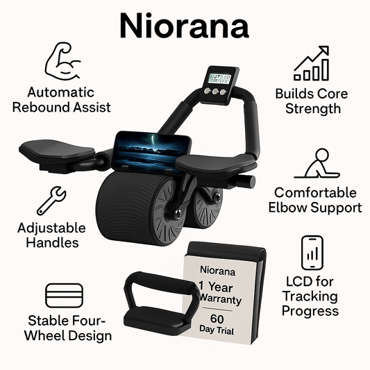 Niorana 2-Wheel Ab Roller™ | Automatic Rebound