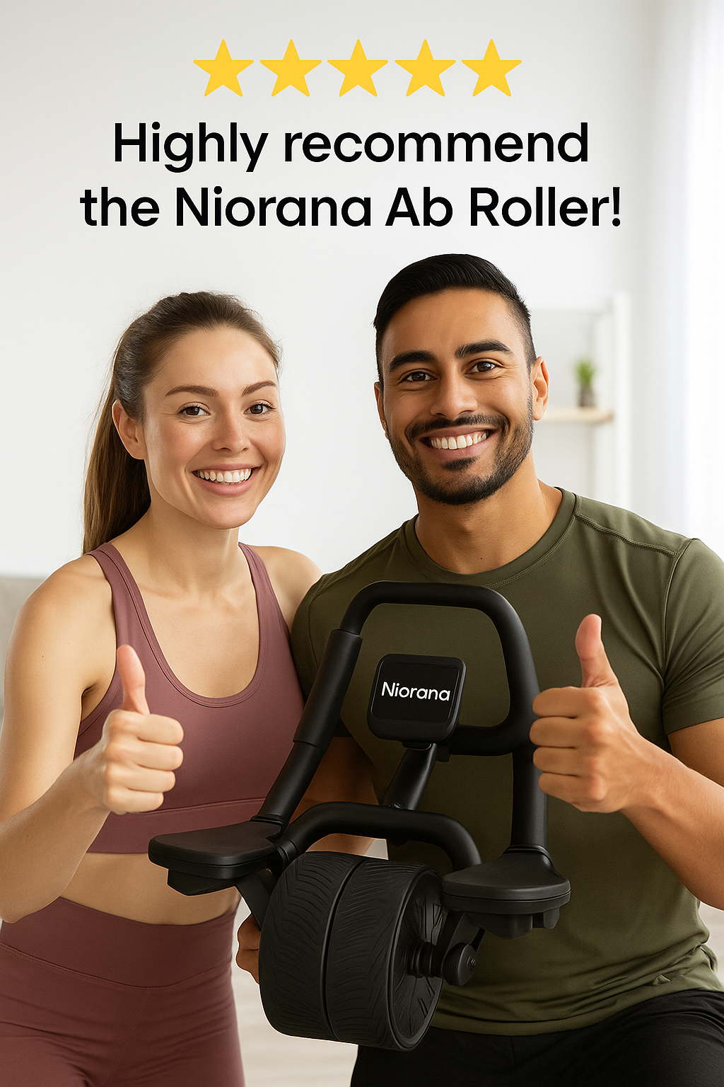 Niorana 2-Wheel Ab Roller™ | Automatic Rebound